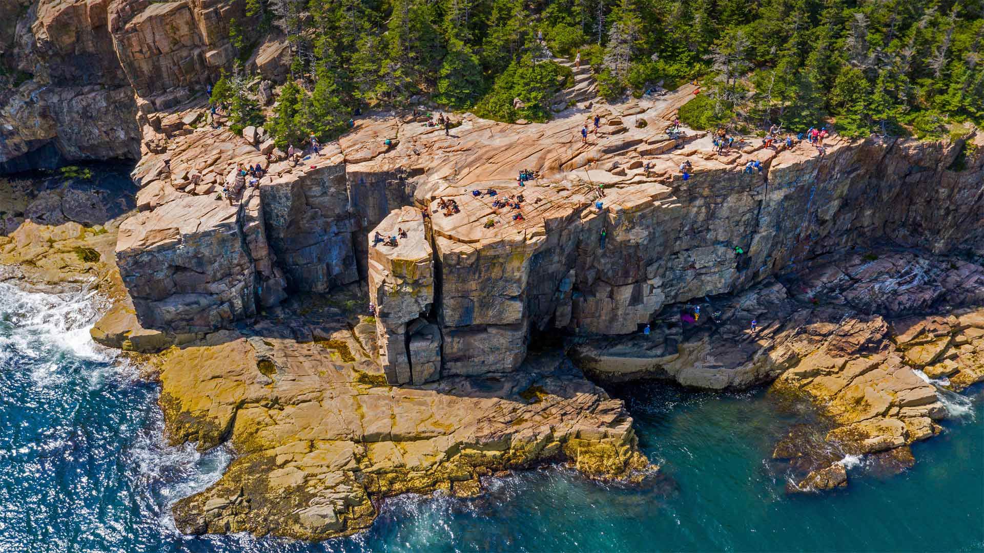 必应壁纸:Otter Cliffs, Acadia National Park, Maine (© dbimages/Alamy)