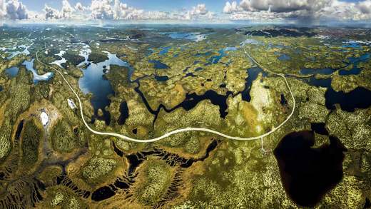 北魁北克的公路，加拿大 (© Posnov/Getty Images)_必应壁纸