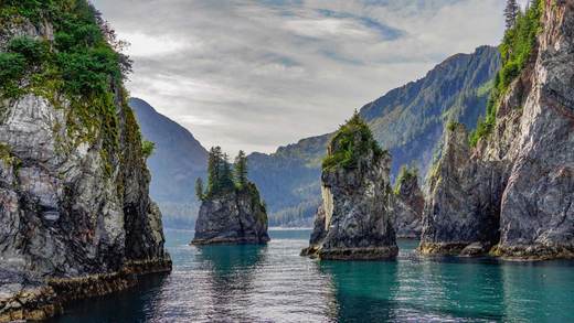 阿拉斯加基奈峡湾国家公园尖顶湾, 阿拉斯加州苏厄德, 美国 (© Wander Photography/Getty Images)_必应壁纸